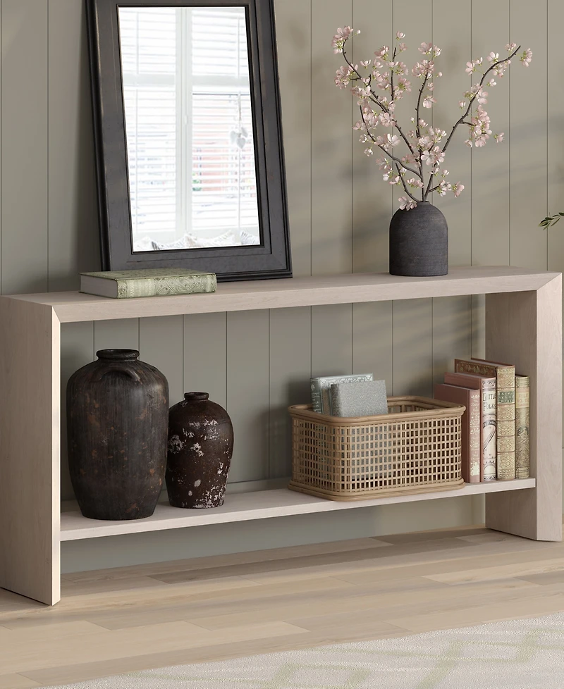 Hudson & Canal Osman 64" Wood Wide Rectangular Console Table