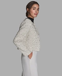 Bcbg Women's Open Front Sequin Jacket
