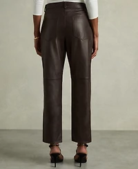 Reiss Women's Leather Slim-Leg Pants