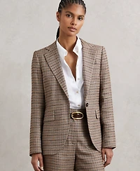 Reiss Women's River Check Single-Breasted Blazer