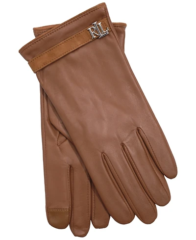 Lauren Ralph Logo Belt Leather Touch Glove