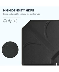 Outsunny 4 Pieces Patio Umbrella Base w/ U-Locking,