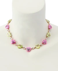 Betsey Johnson Faux Stone Sweetheart Collar Necklace