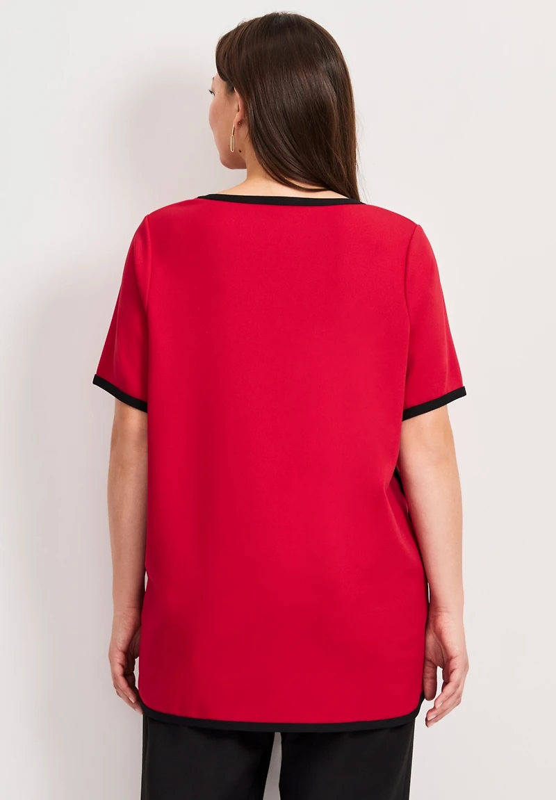 Avenue Women's Plus Contrast Top