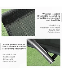 Outsunny Outdoor Rocking Chair Chaise Lounge Chair for Sun ning