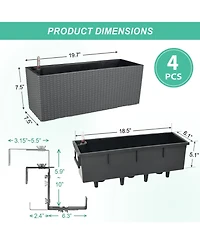 Aoodor Mahliya Planter Box (Set of 4)