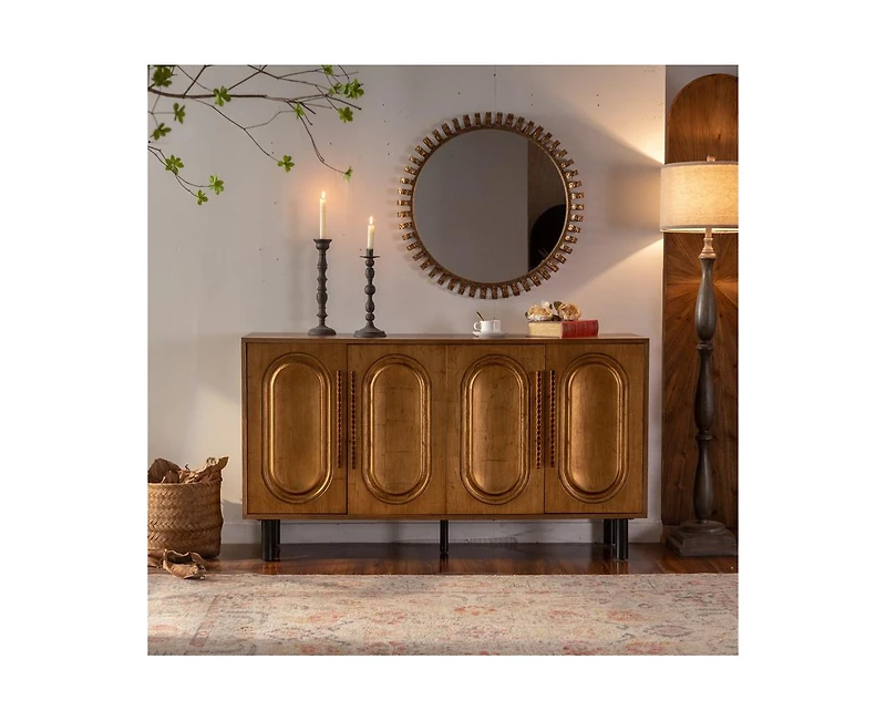 Casainc Storage Kitchen Cabinet With Adjustable Shelf