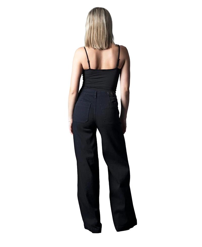 Blue Revival Women's Selena Mid Rise Wide Leg Jeans