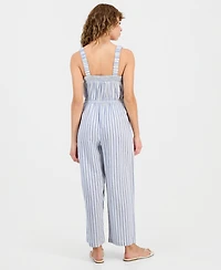 And Now This Petite Cotton Smocked-Waist Jumpsuit, Macy's Exclusive