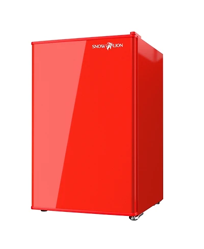 SnowlionPremium 65 L Solid Door Mini Refrigerator, Freestanding Under-Counter in Red