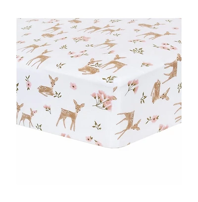 Living Textiles Cotton Jersey Fitted Sheet - Dusty Rose