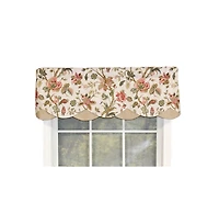 Rlf Home Gianna Petticoat Valance Red. 3"Rod Pocket, Contrast Bottom fabric. 50"W x 15"L