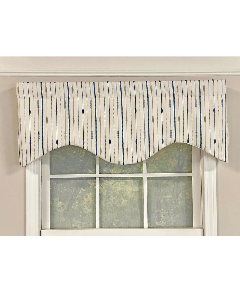 Go Getter Cornice 3" Rod Pocket Window Valance 50" x 17" Blue by Rlf Home