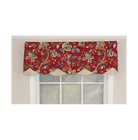 Rlf Home Gianna Petticoat Valance Red. 3"Rod Pocket, Contrast Bottom fabric. 50"W x 15"L