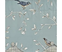 Rlf Home Trend Bird Petticoat Valance Citrine. 3"Rod Pocket, Contrast Bottom fabric. Hand Made Buttons 50"W x 15"L