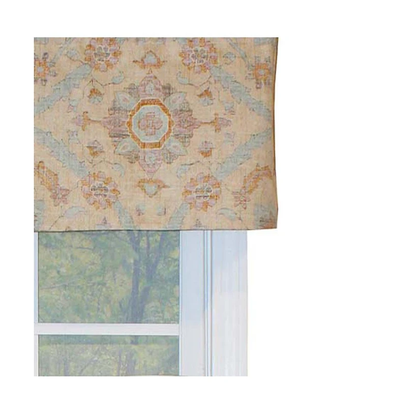 Rlf Home Chavin Tailored Window Treatment Premium Quality Valance 3" Rod Pocket 50" x 14" Multi Powder