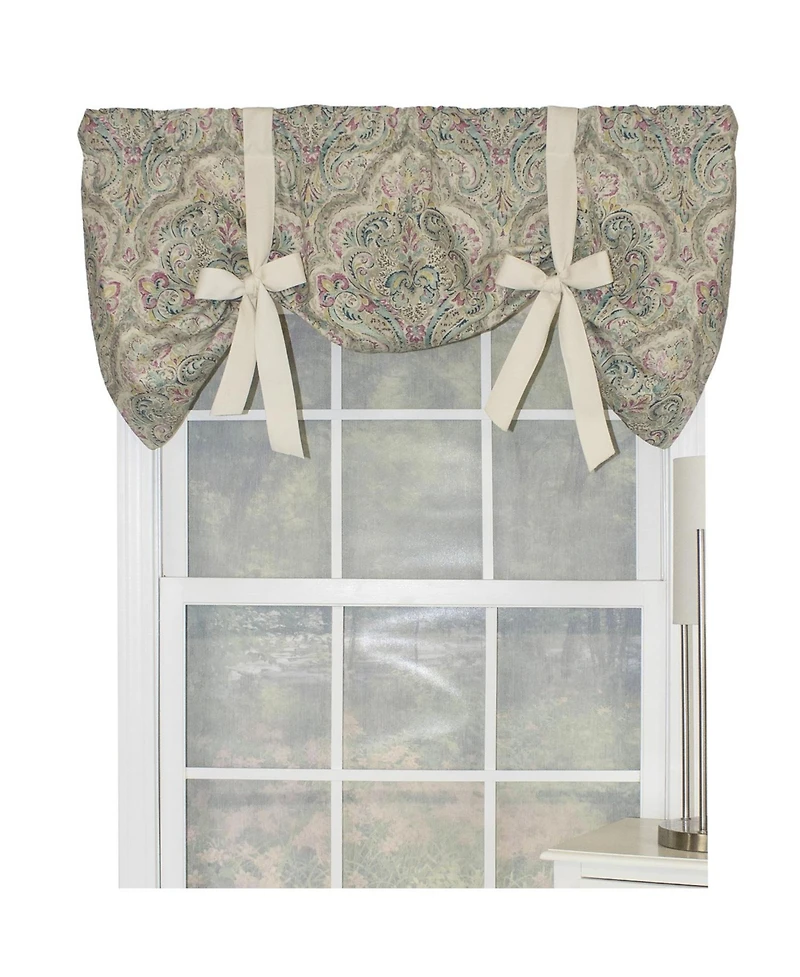 Rlf Home Lady Queen Tailored 100% Cotton with Fully Lined 3" Rod Pocket Valnance for Windows 50" x 20" Multi