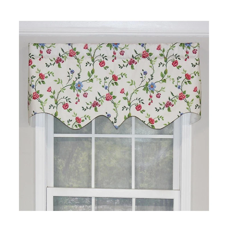 English Ivy Regal Style 3" Rod Pocket Valance 50" x 17" Spring by Rlf Home