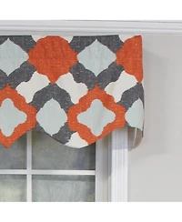 Rlf Home Twinkle Regal 100% Cotton with Fully Lined 3" Rod Pocket Valnance for Windows 50" x 17" Multi