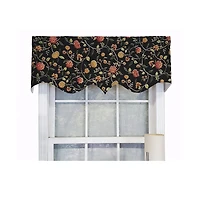Rlf Home Modern Design Classic Nightfall Regal Style Window Valance 50" x 17" Black