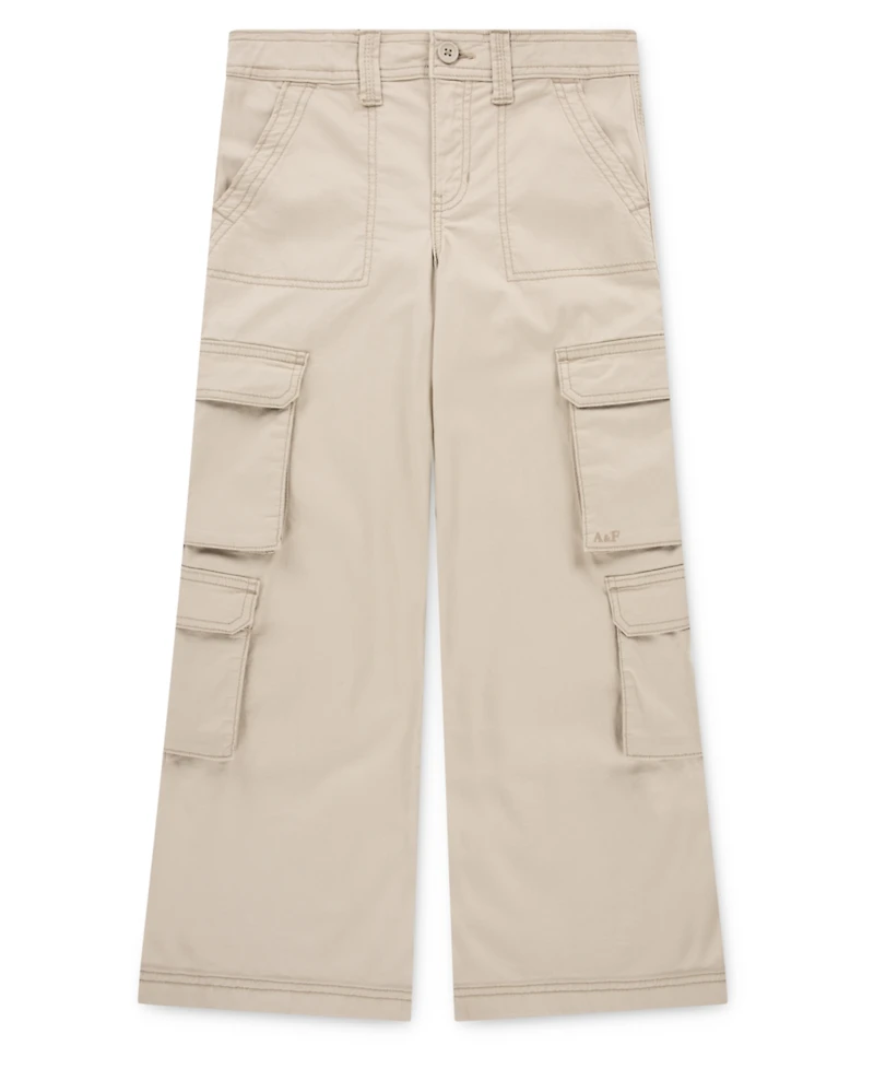abercrombie kids Girls 5–18 Wide-Leg Twill Cargo Pants