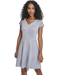 Calvin Klein Petite Short-Sleeve A-Line Dress