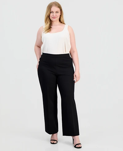 Anne Klein Plus Pull-On Sailor Pants