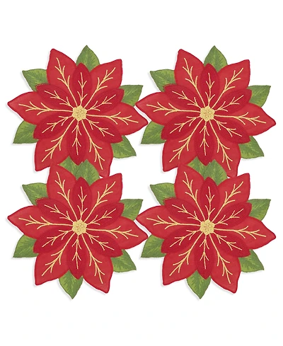 Saro Lifestyle Winter Bloom Placemat, Set of 4