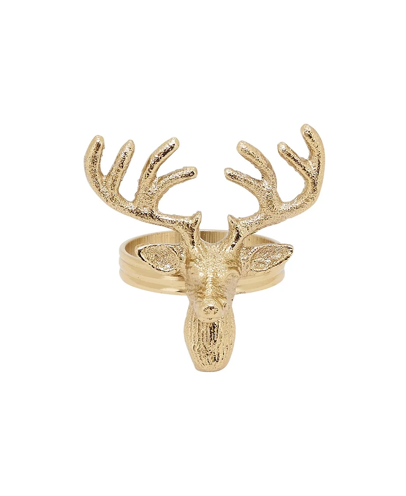 Saro Lifestyle Reindeer Napkin Rings, Set of 4