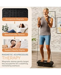 LifePro Compact Vibration Plate with Acupressure Nodes – Full Body Exercise for Lymphatic Drainage & Pain Relief