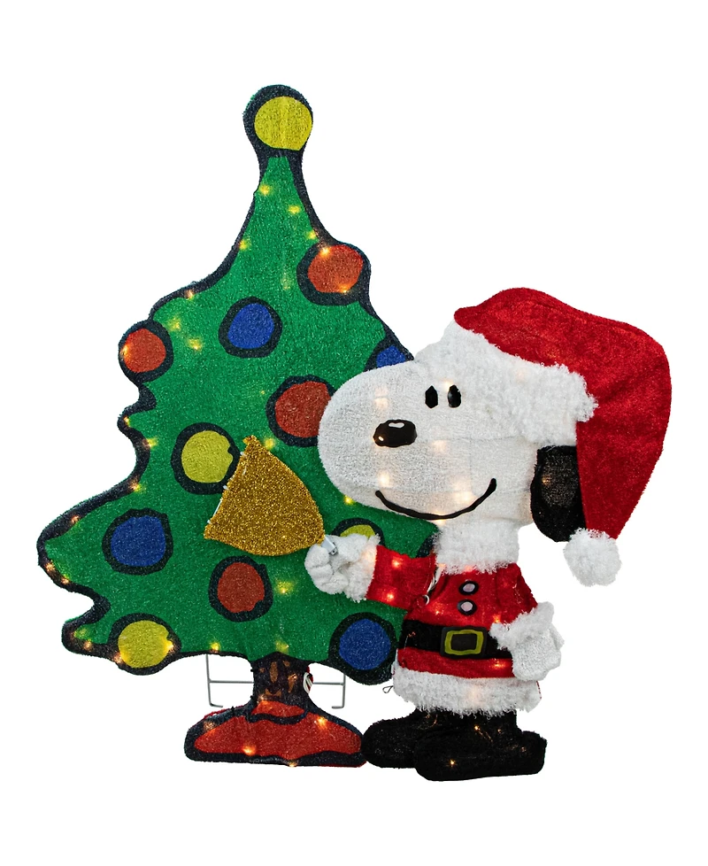 Northlight 32" Led Lighted Peanuts Snoopy and Christmas Tree Outdoor Decoration