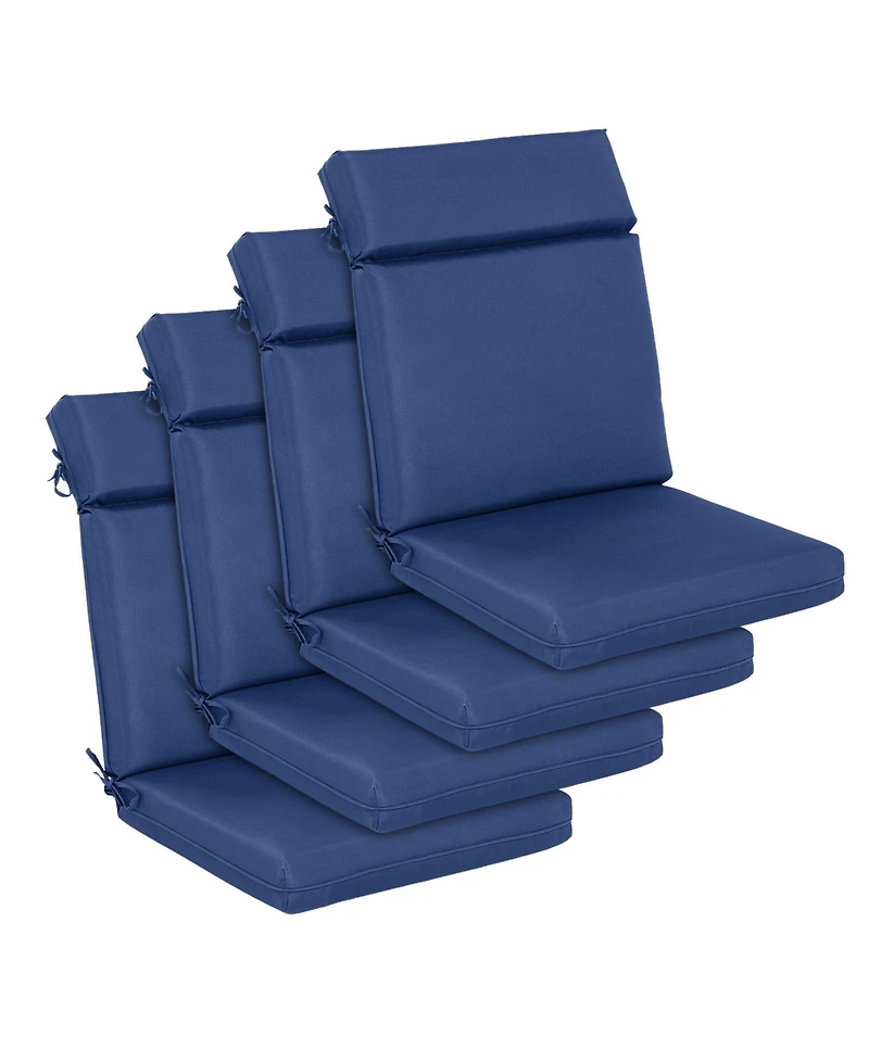 Aoodor 4Pcs Outdoor High Back Dining Chair Cushion Set - 21'' × 44''