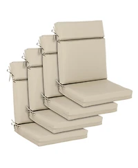 Aoodor 4Pcs Outdoor High Back Dining Chair Cushion Set - 21'' × 44''