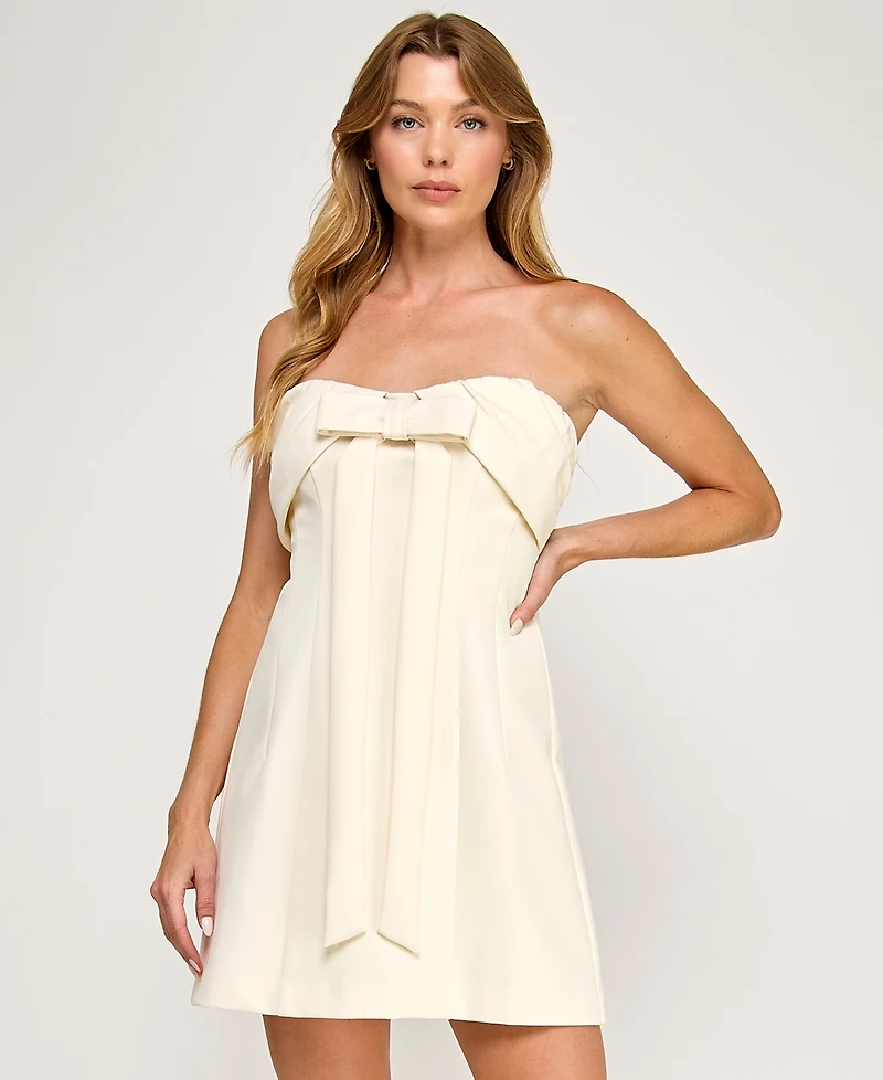 Seni & Cade Juniors' Strapless Mini Dress