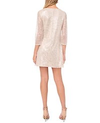 Msk Women's Cowl Neck Mini Dress