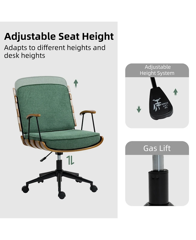 Dyhome Kitchen Dining Room Chairs, Boucle Dining Chairs Set of 2, Mid Century Modern Dining Chairs, Tufted Upholstered Chairs for Dining Room, Green K