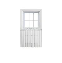 Ellis Curtain Cotton Voile 1.5" Rod Pocket Tailored Tier Pair for Windows 80" x 45" White