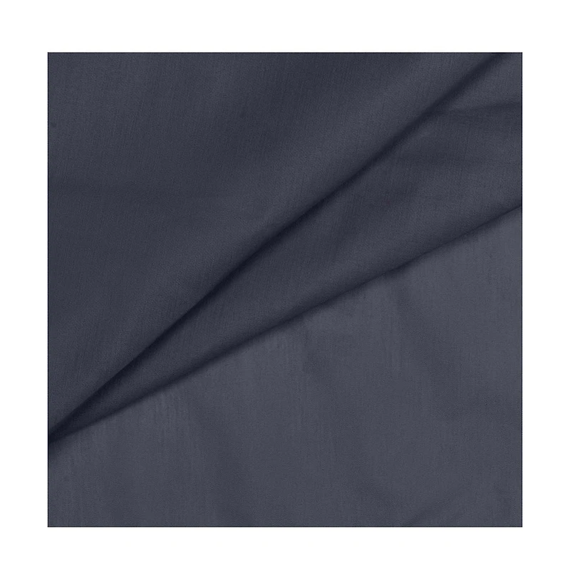Ellis Stacey 1.5" Rod Pocket High Quality Fabric Solid Color Window Tailored Tier Pair 56"x45" Navy