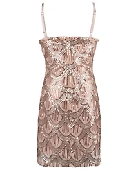 Rare Editions Girls 7-16 Scallop Sequin Sleeveless Mini Dress