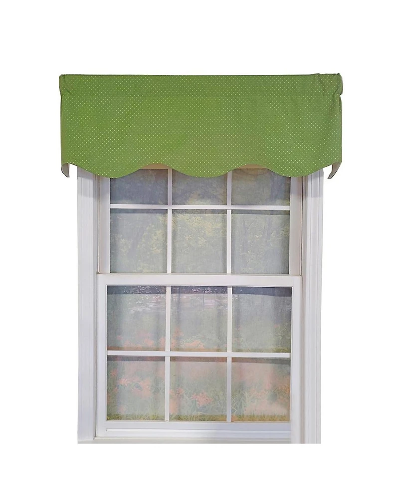 Rlf Home Eleni Provance 3" Rod Pocket Lining Luxurious and Elegant Window Treatment Valance 50" x 15" Celery