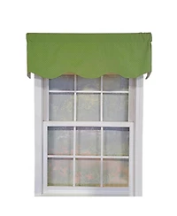 Rlf Home Eleni Provance 3" Rod Pocket Lining Luxurious and Elegant Window Treatment Valance 50" x 15" Celery