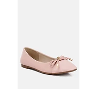 moi metallic embellished flat ballerinas