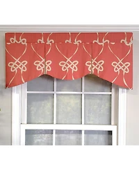 Rlf Home 3" Rod Pocket High Quality Fabric Cordon Mandy Pleated Valance for Windows 50" x 15" Persimon