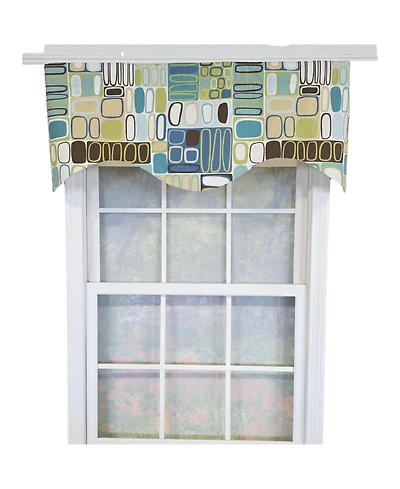 Rlf Home Mesmerize Cornice Valance - 100% Cotton with Ivory Lining 50" x 17" Green