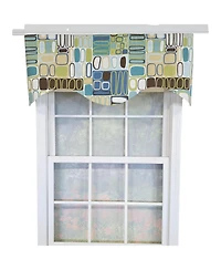 Rlf Home Mesmerize Cornice Valance - 100% Cotton with Ivory Lining 50" x 17" Green