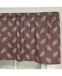 Rlf Home 100% Cotton Pine Cones Tailored Unlined Windows Rod Pocket Valance 51" x 12" Egg Plant
