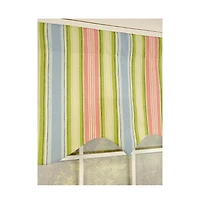 Rlf Home Bay Stripe Regal Lining Luxurious and Elegant Window Treatment Valance 50" x 17" Multicolor