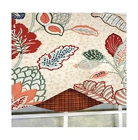 Rlf Home" xenia Petticoat 3" Rod Pocket Lining Luxurious and Elegant Window Treatment Valance 50" x 15" Rust