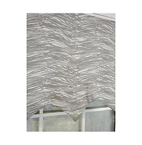 Rlf Home Vasiliki Regal 3" Rod Pocket Lining Luxurious and Elegant Window Treatment Valance 50" x 17" Gray