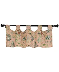 Rlf Home 4" Top Tab High Quality Fabric Every Tab Valance for Windows 50" x 16" Rose